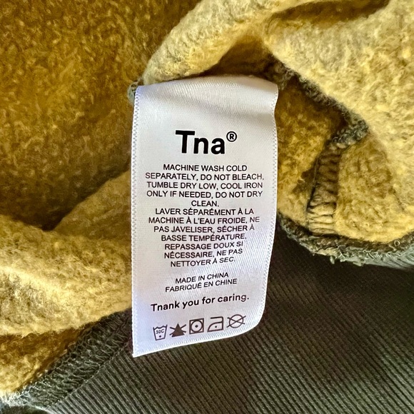 Aritzia TNA Cozy Fleece Boyfriend Crew Sweatshirt - Overdye Sagesse - Picture 4 of 6